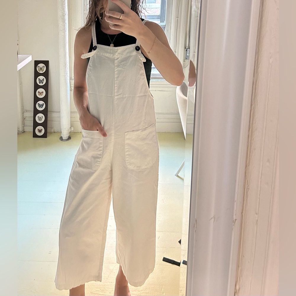 Women's white cotton overalls by Velvet 🌼
